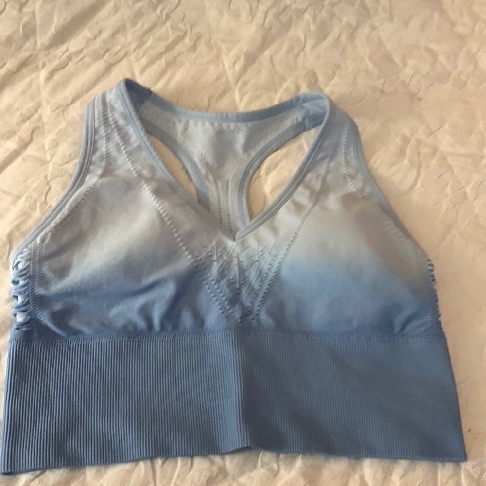 Pink Medium ombré blue sports bra like new Victorias Secret